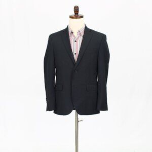 Tallia 38S Black Solid 2-Button Sport Coat Blazer Jacket T524